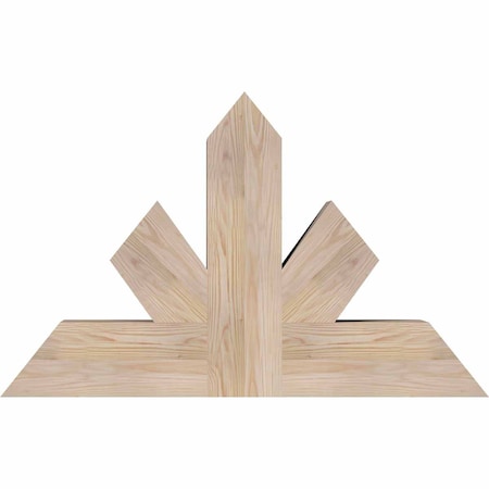 Ekena Millwork Saratoga Smooth Timber Gable Bracket, Douglas Fir, 36"W x 23"H x 5 1/2"D x 5 1/2"F, 15/12 Pitch GBW036X23X0606SAR00SDF